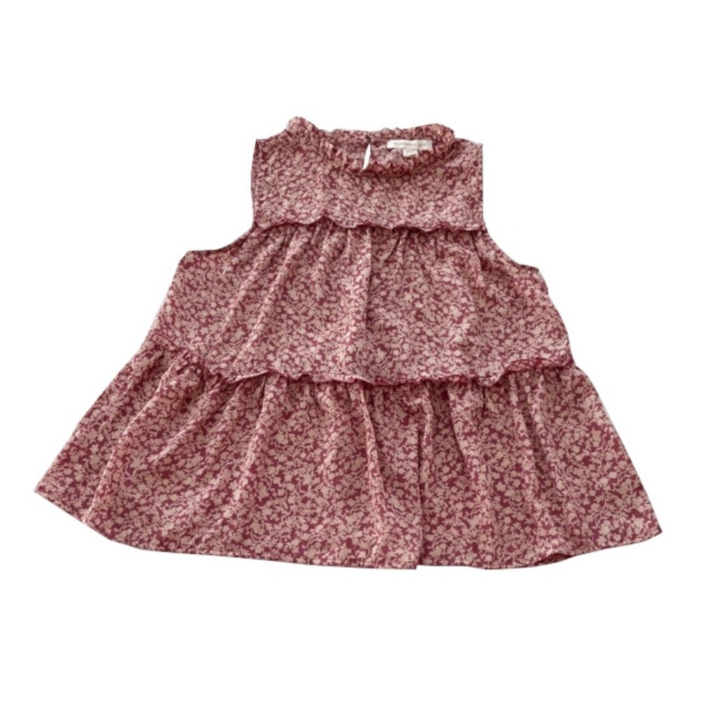 Monteau Mauve Rose Floral Sleeveless‎ Blouse